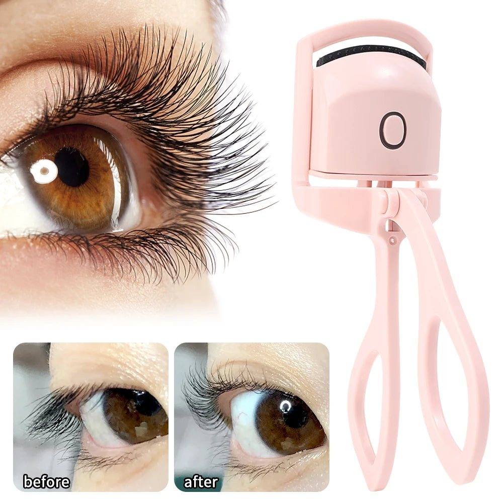 Automatic Heated Eyelash Curler – USB Rechargeable Electric Lash Curler for Long-Lasting Natural Curl (Random Color)