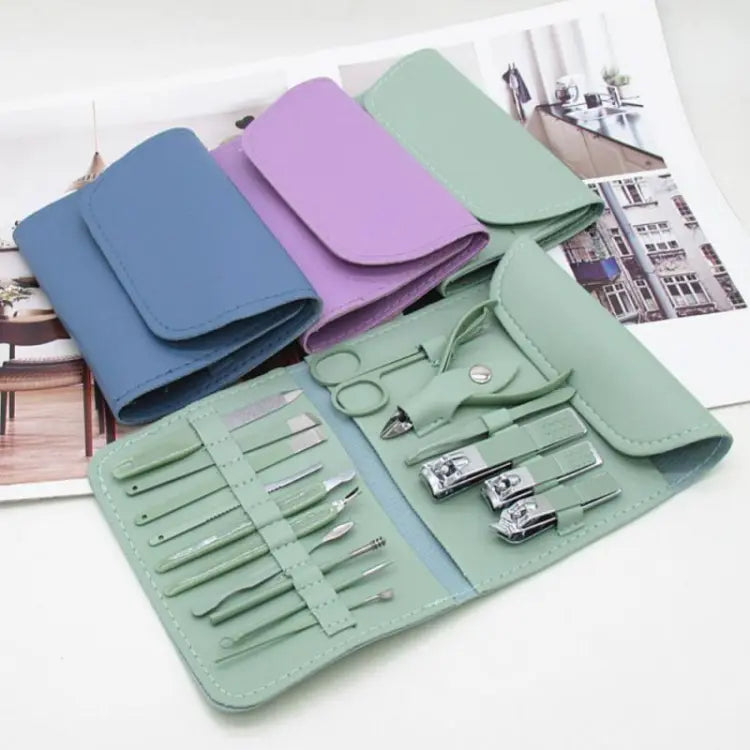 16-Piece Nail Care Kit – Stainless Steel Manicure, Pedicure & Grooming Tool Set