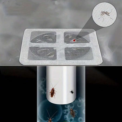 10PCS Self-Adhesive Drain Net Stickers – Anti-Clog Hair Catcher & Window Screen Repair Patch