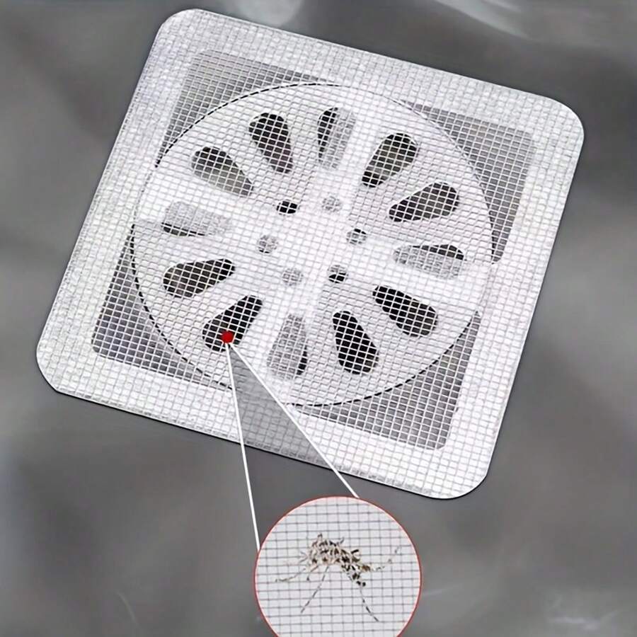 10PCS Self-Adhesive Drain Net Stickers – Anti-Clog Hair Catcher & Window Screen Repair Patch
