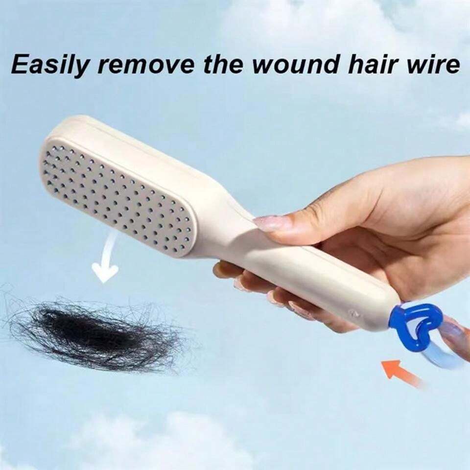Premium Self-Cleaning Detangling Hair Brush