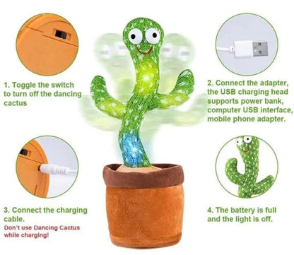 Dancing Cactus Toy – Rechargeable Singing & Talking Plush