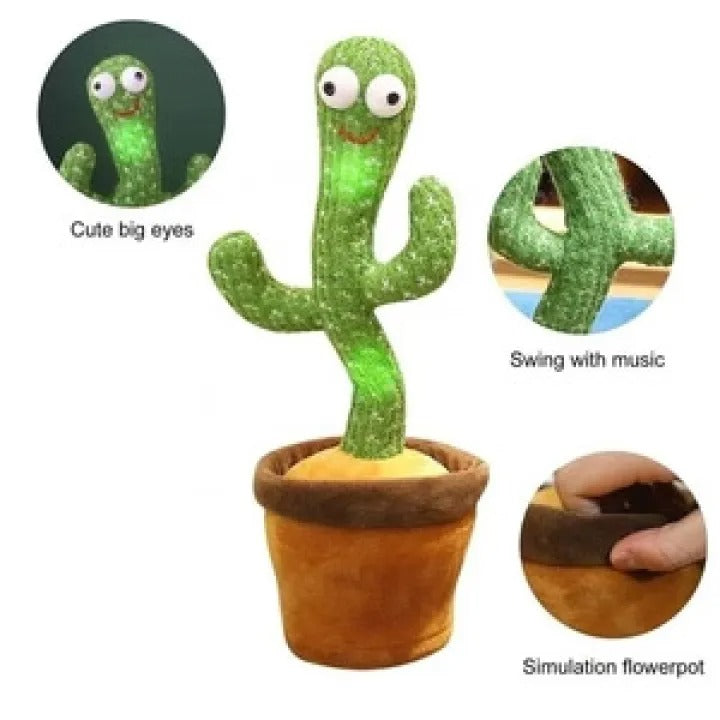 Dancing Cactus Toy – Rechargeable Singing & Talking Plush