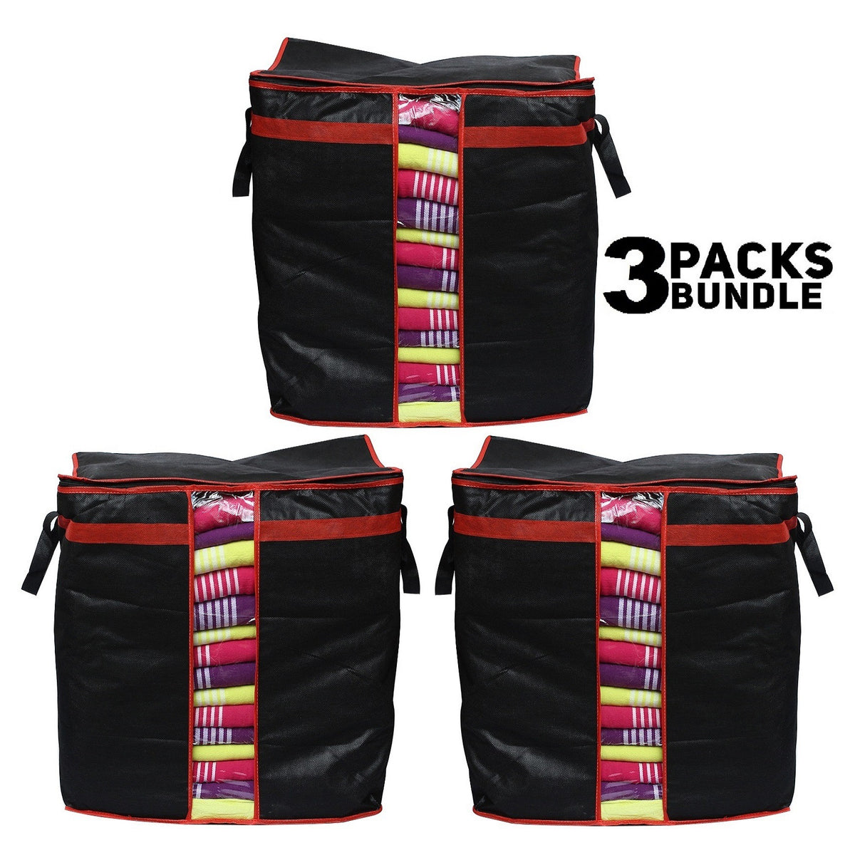Large Foldable Storage Bag Organizer with Double Zipper
