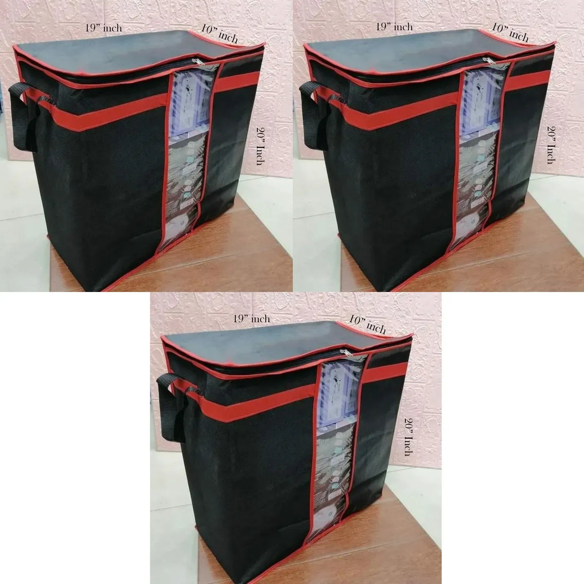 Large Foldable Storage Bag Organizer with Double Zipper