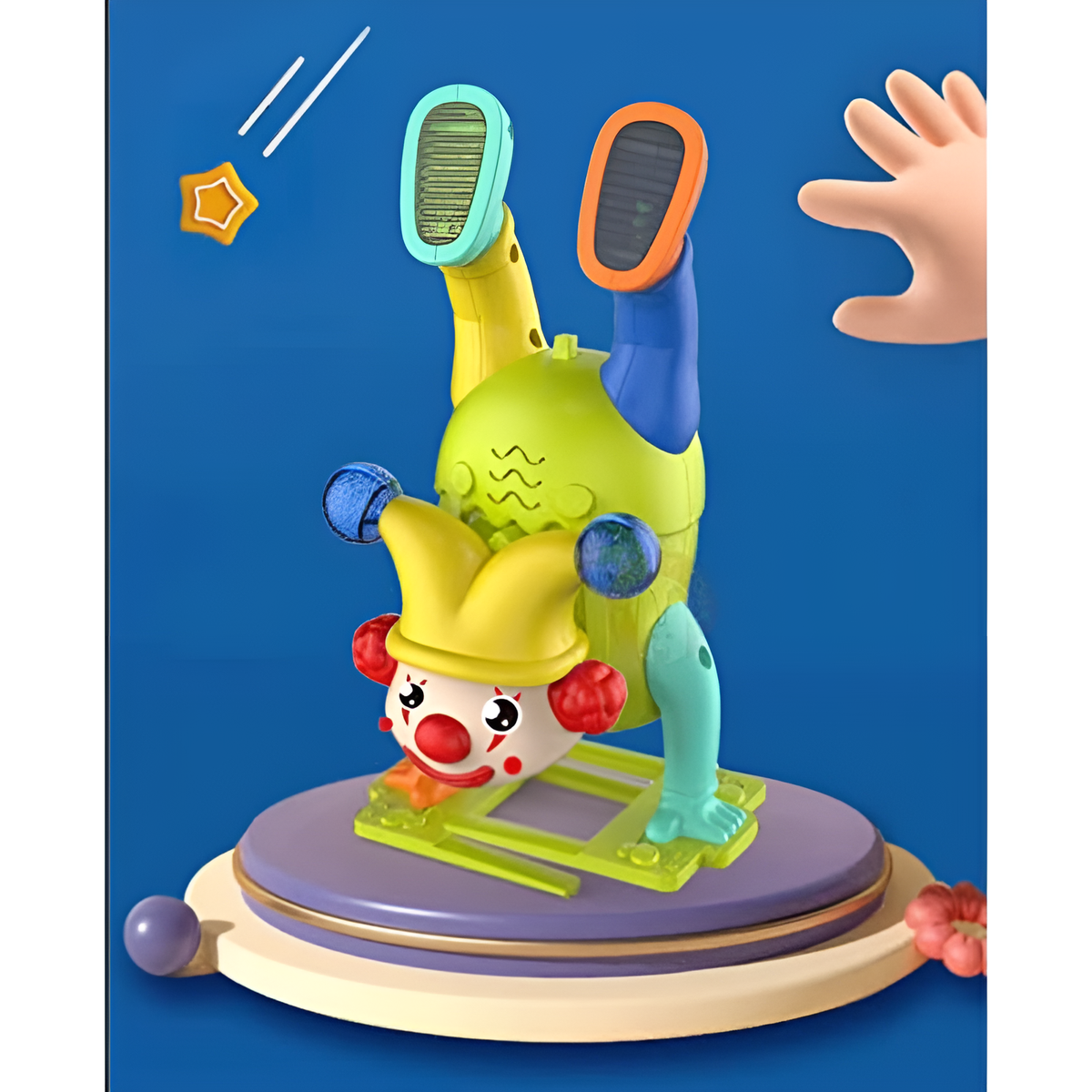 Electric Upside-Down Dancing Clown Toy with Music & Lights