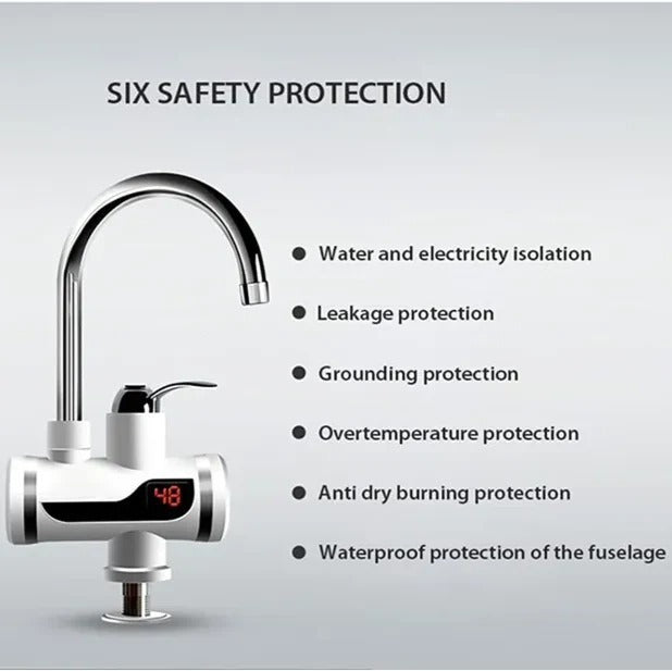 Electric Instant Water Heater Tap – Fast Heating Kitchen Faucet with Hot Water in Seconds