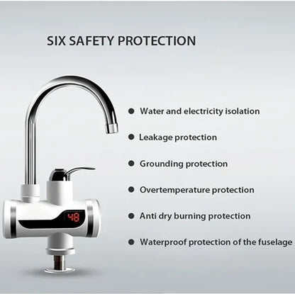 Electric Instant Water Heater Tap – Fast Heating Kitchen Faucet with Hot Water in Seconds