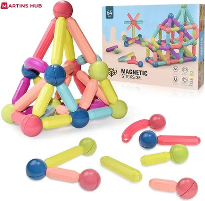 36 Pcs Magnetic Building Blocks & Rods Set for Kids