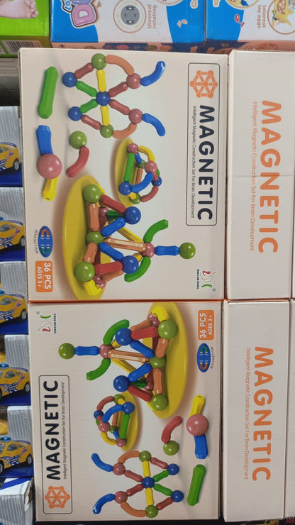 36 Pcs Magnetic Building Blocks & Rods Set for Kids