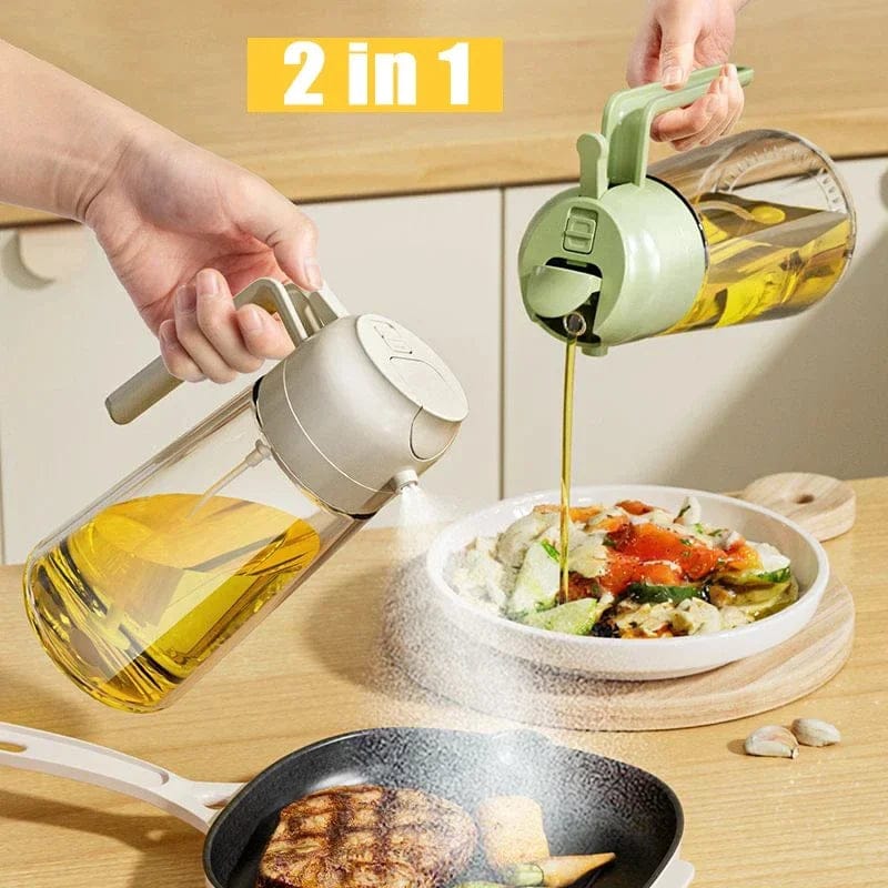 2-in-1 Oil Sprayer Bottle – Smart Kitchen Essential for Cooking & BBQ | 400 ML