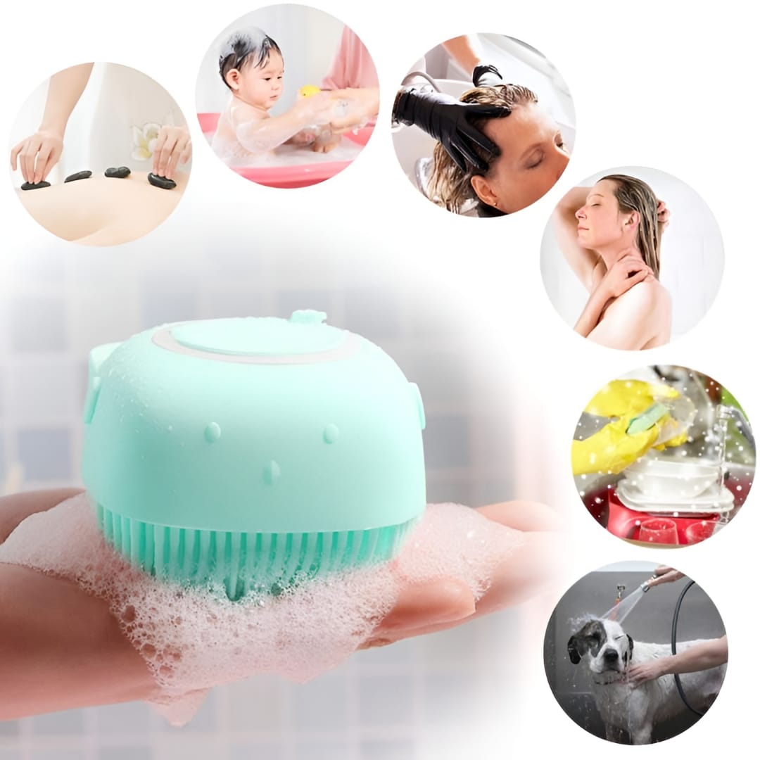 2-in-1 Silicone Body Scrubber & Back Belt Combo