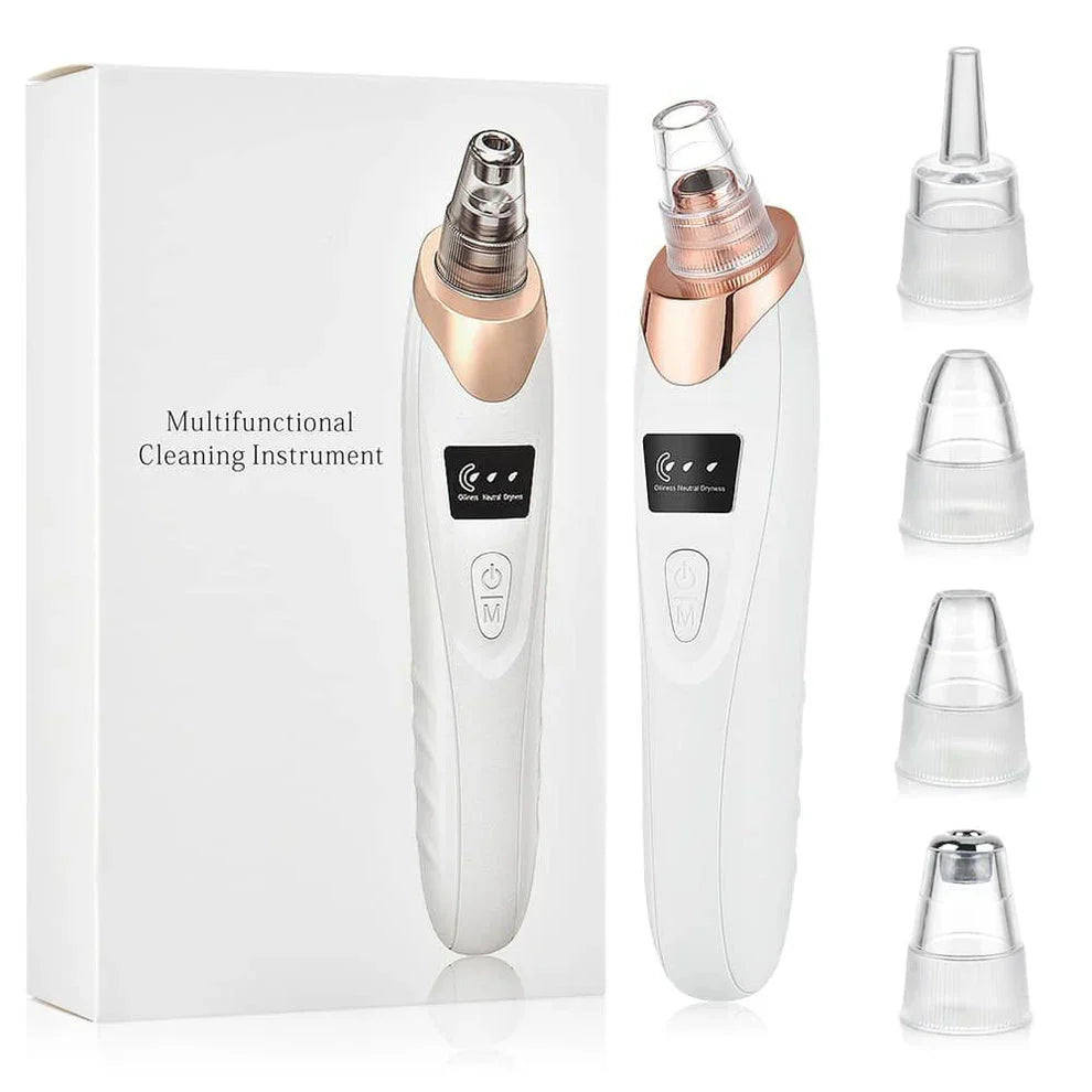 5-in-1 Rechargeable Blackhead Remover Machine – Facial Pore Vacuum, Acne Extractor & Deep Cleansing Face Suction Device