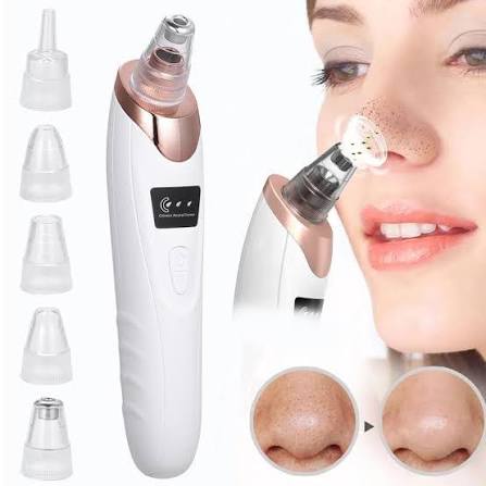 5-in-1 Rechargeable Blackhead Remover Machine – Facial Pore Vacuum, Acne Extractor & Deep Cleansing Face Suction Device