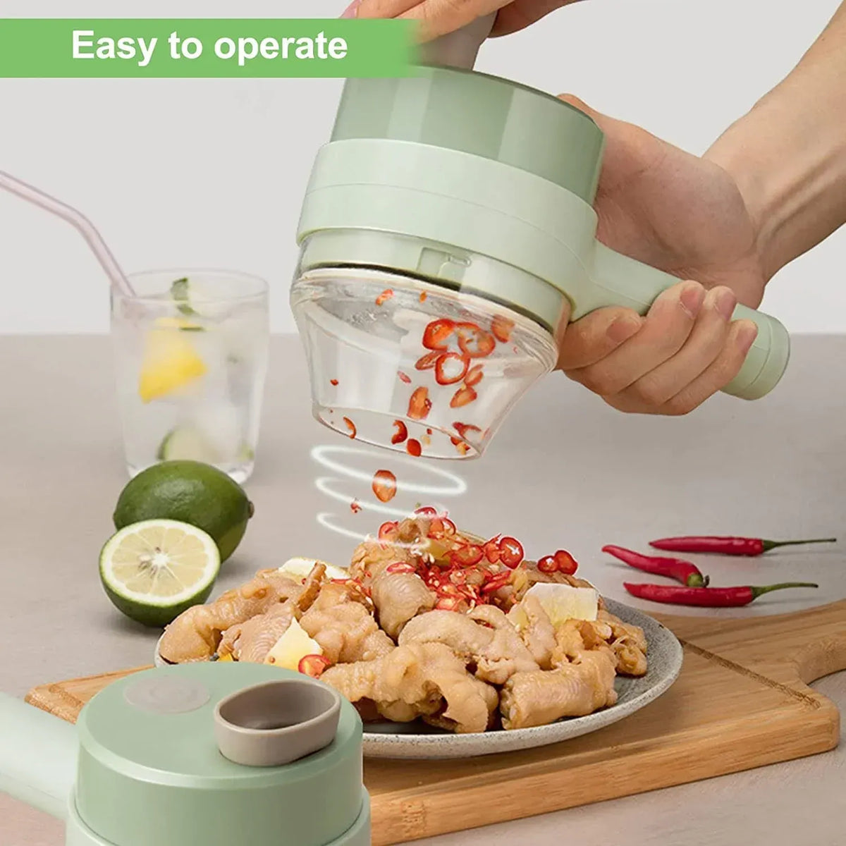 Electric Handheld Vegetable Cutter & Food Chopper | Multifunction Kitchen Slicer