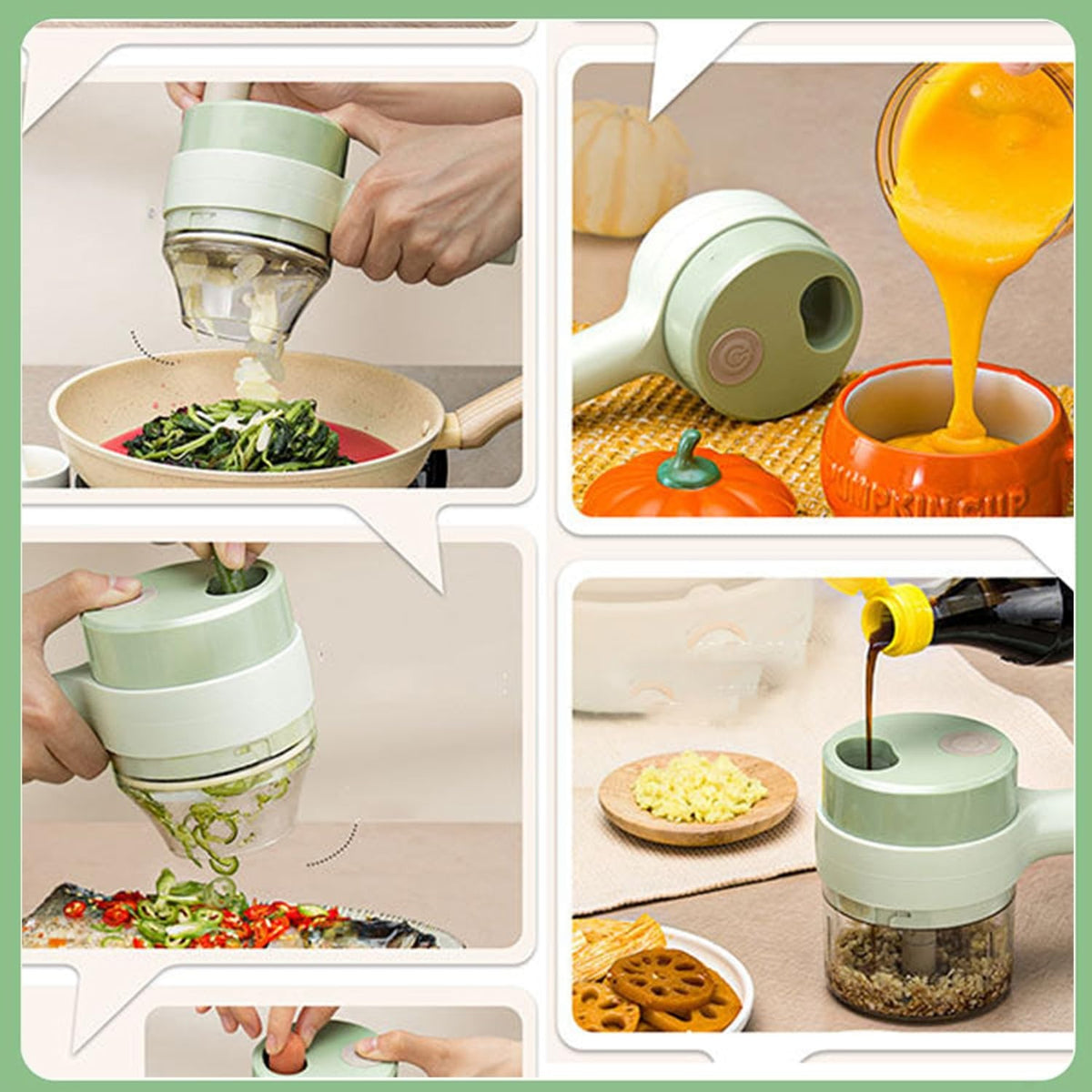 Electric Handheld Vegetable Cutter & Food Chopper | Multifunction Kitchen Slicer