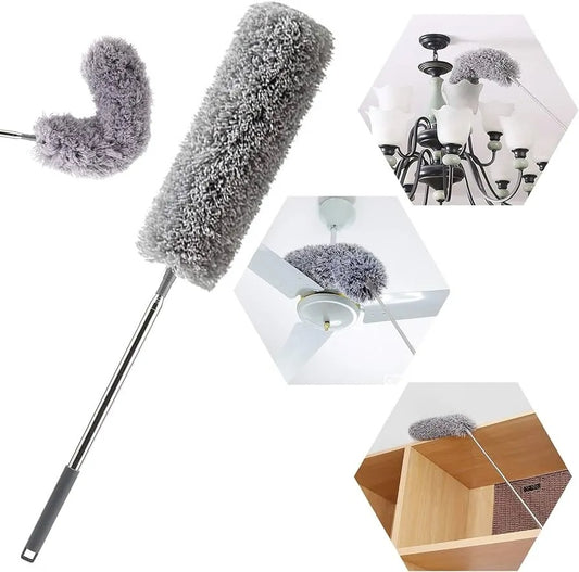 Microfiber Duster with Extendable Telescopic Pole – Flexible Dust Cleaner for Ceiling Fans, Windows & Furniture