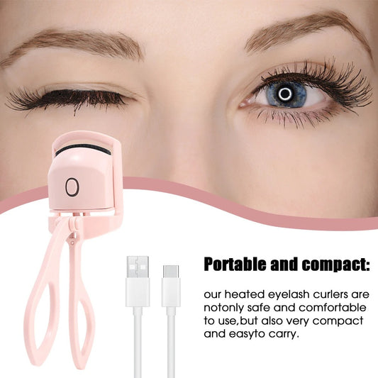 Automatic Heated Eyelash Curler – USB Rechargeable Electric Lash Curler for Long-Lasting Natural Curl (Random Color)