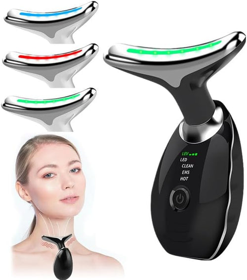 EMS Face & Neck Massager – 3 Modes, 45°C Heat Therapy & Skin Tightening Device