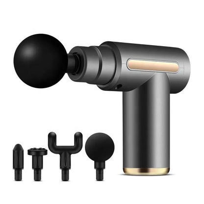 4-in-1 Rechargeable Massage Gun – Deep Tissue Body Massager with 4 Massage Heads