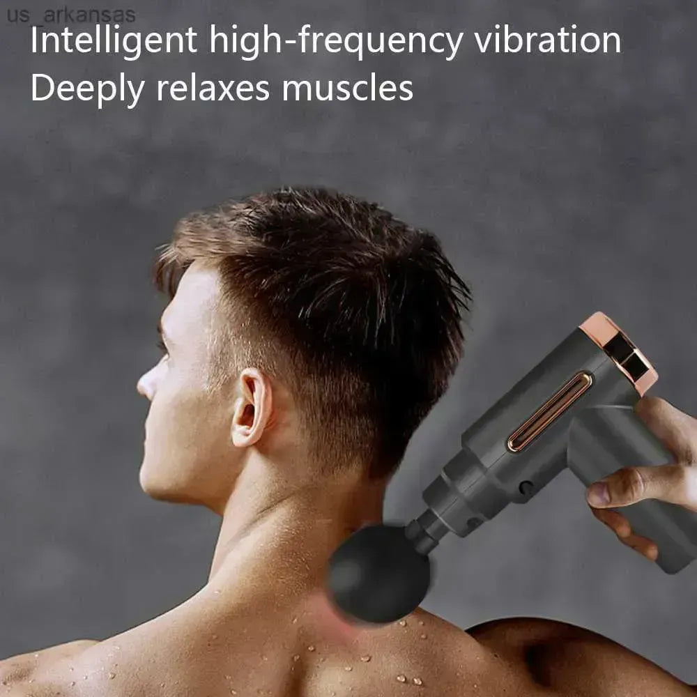 4-in-1 Rechargeable Massage Gun – Deep Tissue Body Massager with 4 Massage Heads