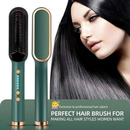 Professional Hair Straightening Brush HQT-909B – Fast Heating Styling Comb for Smooth & Silky Hair