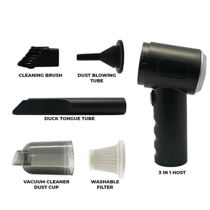 3-in-1 Portable Wireless Vacuum Cleaner AS-228 – Powerful Suction for Car, Home & Office Cleaning