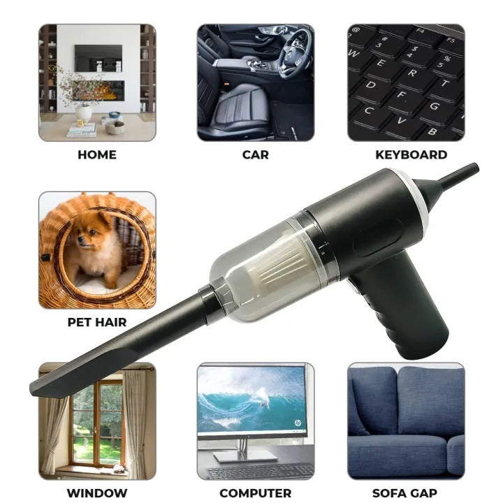 3-in-1 Portable Wireless Vacuum Cleaner AS-228 – Powerful Suction for Car, Home & Office Cleaning